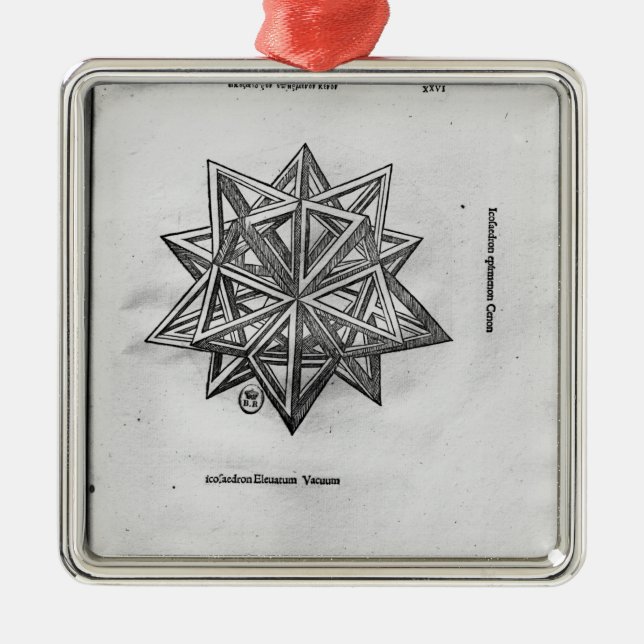 Dodecahedron, from 'De Divina Proportione' Metal Tree Decoration (Front)