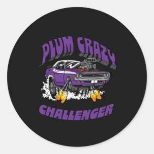 Dodge Challenger Plum Crazy Last Call Classic Round Sticker