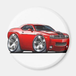 Dodge Challenger Red Car Magnet