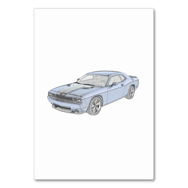 Dodge Challenger Table Number (Front)
