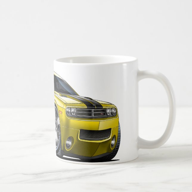 Dodge Challenger Yellow Car Coffee Mug (Right)