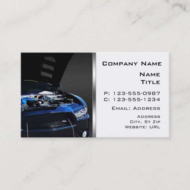 Dodge Charger Business cards (Front)