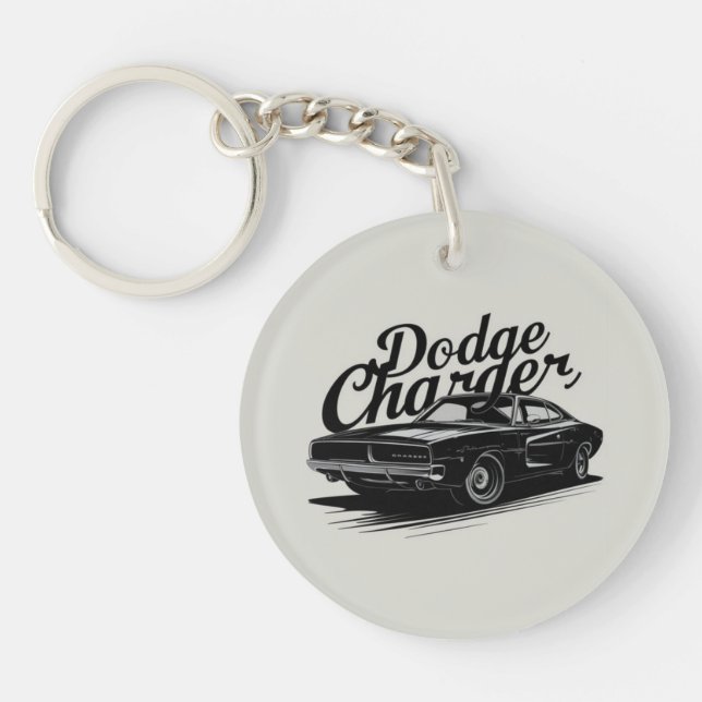 Dodge Charger, car,Acrylic keyring (Front)