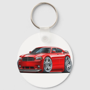 Dodge Charger Daytona Red Car Key Ring