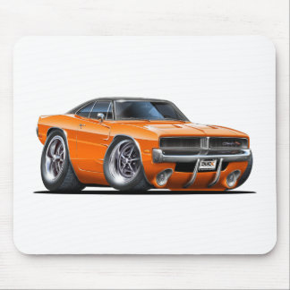 Dodge Charger Orange Car Mouse Mat
