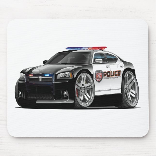 Dodge Charger Police Car Mouse Mat (Front)
