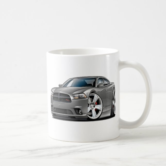 Dodge Charger RT Grey Car Coffee Mug (Right)