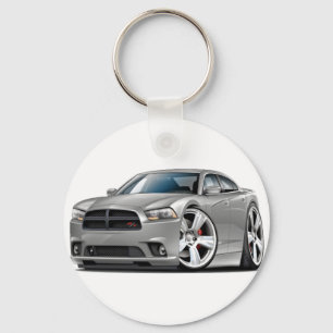 Dodge Charger RT Silver Car Key Ring