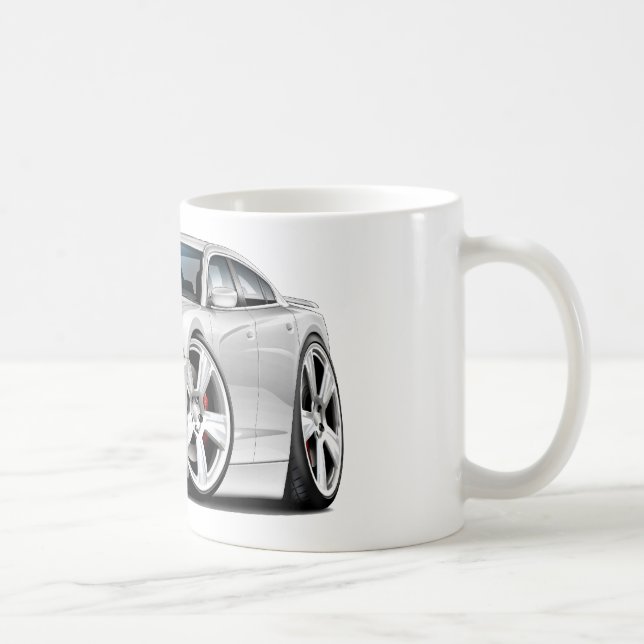 Dodge Charger RT White Car Coffee Mug (Right)