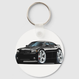Dodge Charger Super Bee Black Car Key Ring