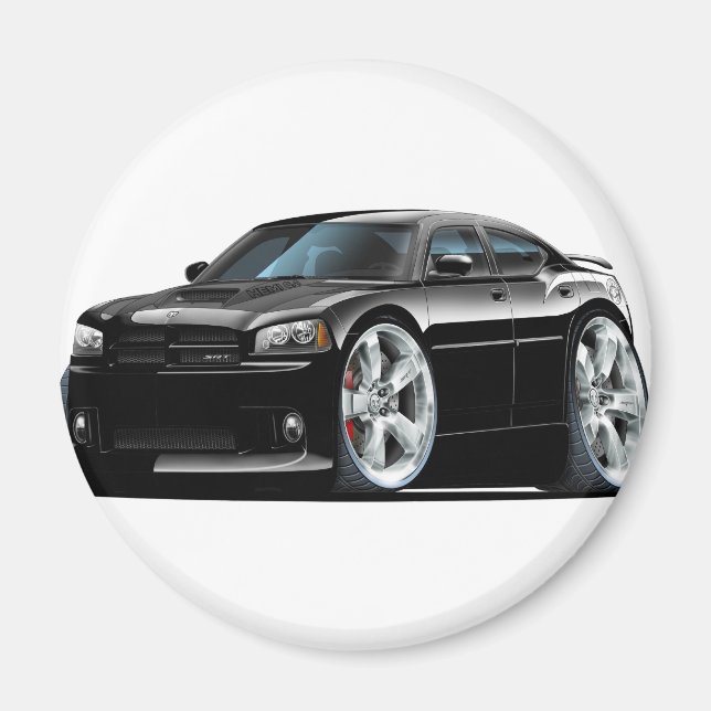 Dodge Charger Super Bee Black Car Magnet (Front)