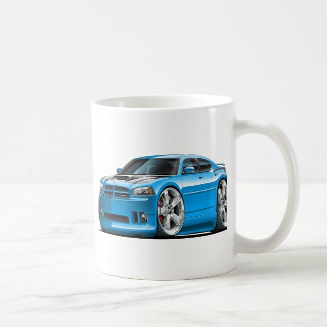 Dodge Charger Super Bee Blue Car Coffee Mug (Right)