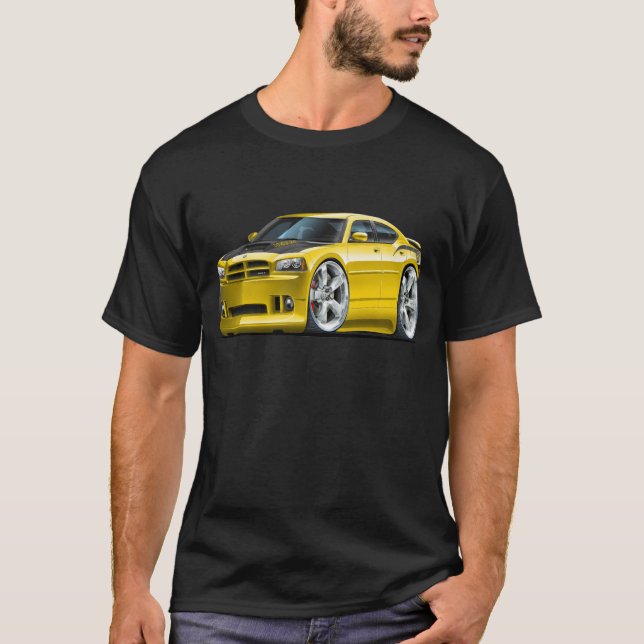 Dodge Charger Super Bee Yellow Car T-Shirt (Front)
