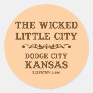 Dodge City Kansas Classic Round Sticker
