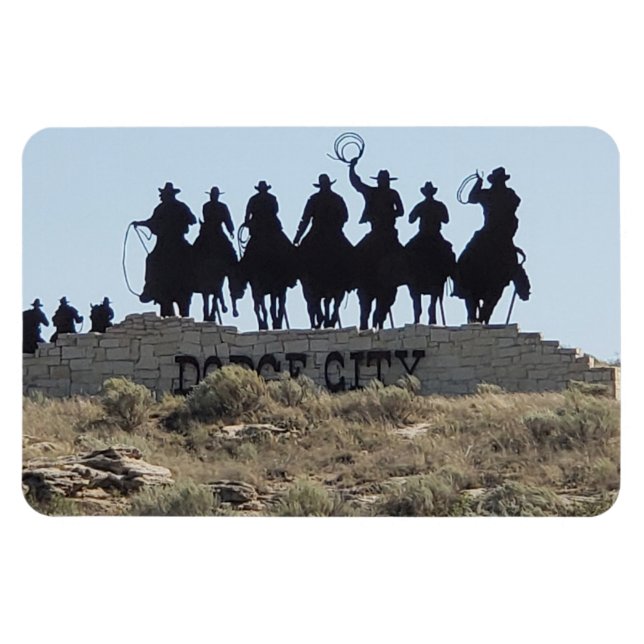 Dodge City, Kansas - Wild West Town Magnet (Horizontal)