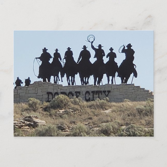 Dodge City, Kansas - Wild West Town Postcard (Front)