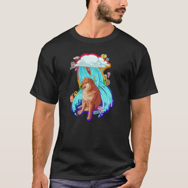 Dodge Coin Dog Meme T-Shirt (Front)