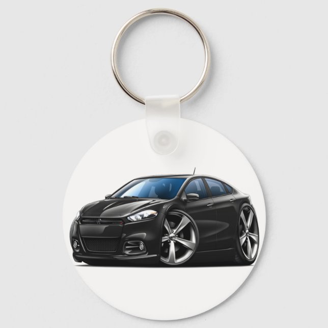 Dodge Dart Black Car Key Ring (Front)