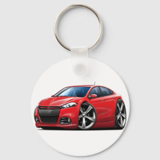 Dodge Dart Red-Black Grill Car Key Ring
