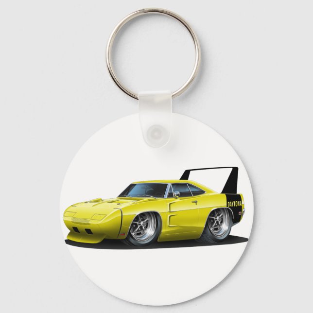 Dodge Daytona Yellow Car Key Ring (Front)