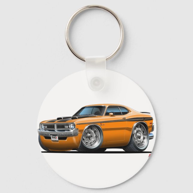 Dodge Demon Orange Car Key Ring (Front)