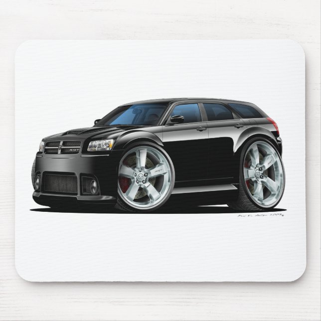 Dodge Magnum Black Car Mouse Mat (Front)