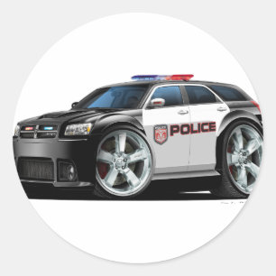 Dodge Magnum Police Car Classic Round Sticker