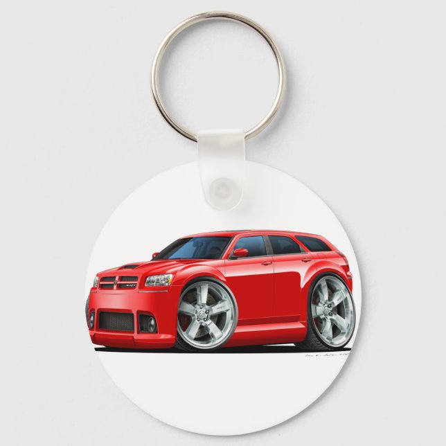 Dodge Magnum Red Car Key Ring (Front)