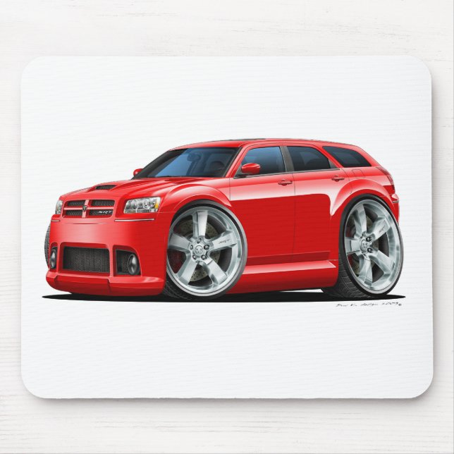 Dodge Magnum Red Car Mouse Mat (Front)