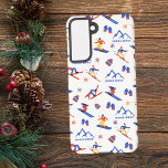 Dodge Ridge California Ski Snowboard Pattern Samsung Galaxy Case<br><div class="desc">A funny winter skiing seamless pattern for the ski resort Dodge Ridge Mountain in Pinecrest,  Stanislaus National Forest,  California,  United States,  North America. Perfect gift idea for winter sports lovers: ski,  snowboard,  freestyle,  ski jump,  cross-country skiing.</div>
