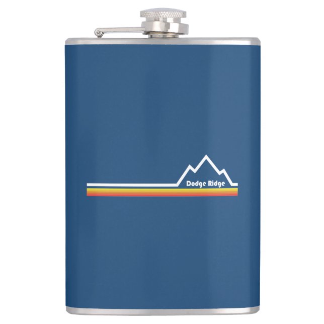 Dodge Ridge Mountain Resort California Hip Flask (Front)