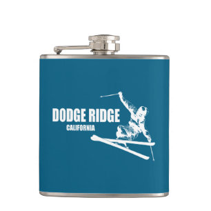 Dodge Ridge Mountain Resort California Skier Hip Flask