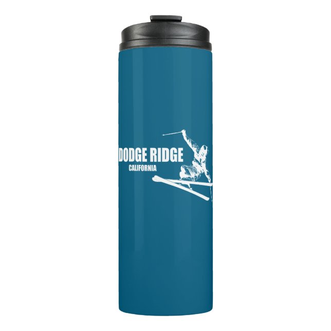 Dodge Ridge Mountain Resort California Skier Thermal Tumbler (Front)