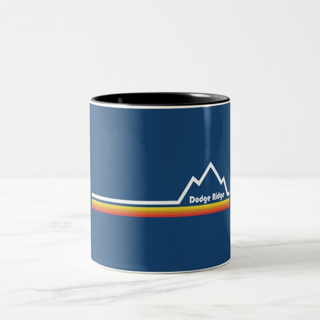 Dodge Ridge Mountain Resort California Two-Tone Coffee Mug (Center)