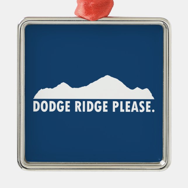 Dodge Ridge Please Metal Tree Decoration (Front)