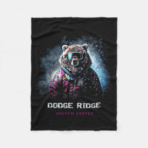 Dodge ridge united states ski skiing skier fleece blanket