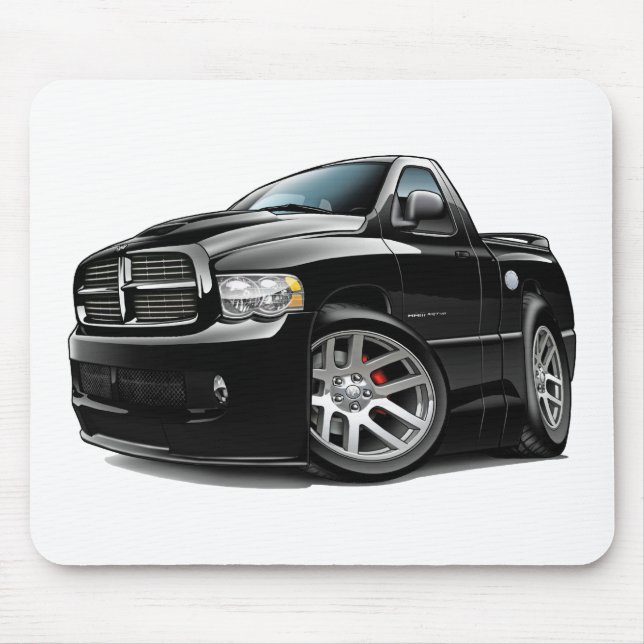 Dodge SRT10 Ram Black Mouse Mat (Front)