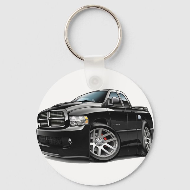 Dodge SRT10 Ram Dualcab Black Key Ring (Front)