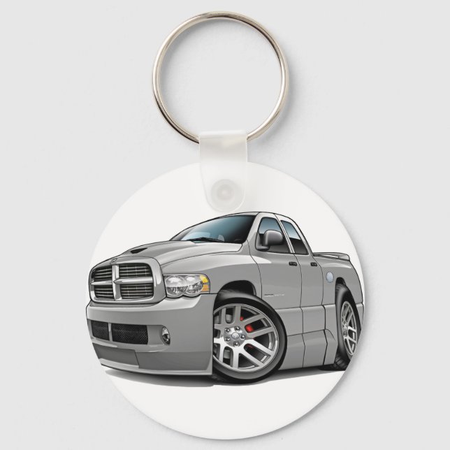 Dodge SRT10 Ram Dualcab Grey Key Ring (Front)