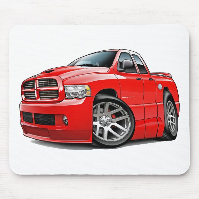 Dodge SRT10 Ram Dualcab Red Mouse Mat (Front)