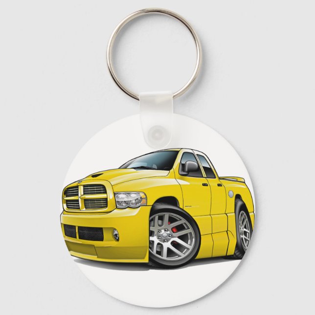 Dodge SRT10 Ram Dualcab Yellow Key Ring (Front)