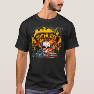 Dodge Super Bee - Burnout Banner Skull -n- Flag T-Shirt