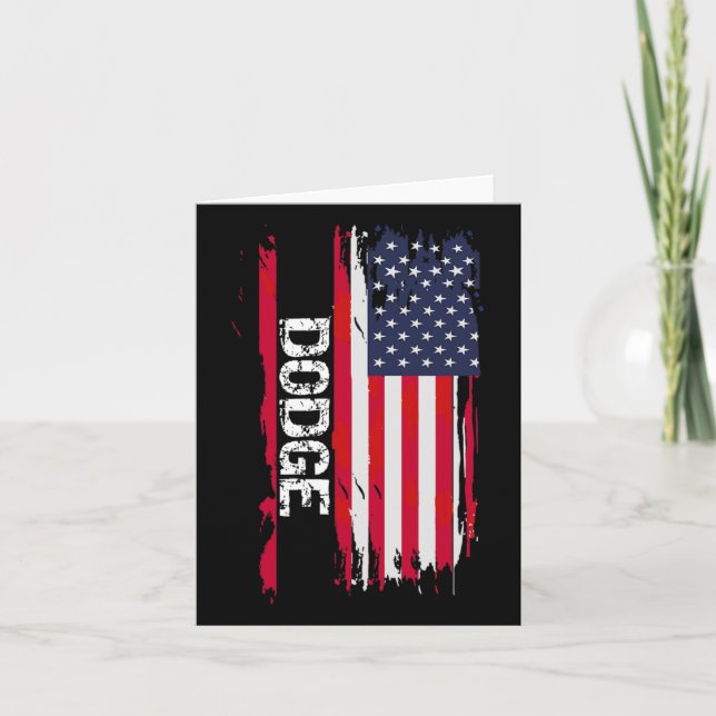 Dodge Usa Flag  Card (Front)
