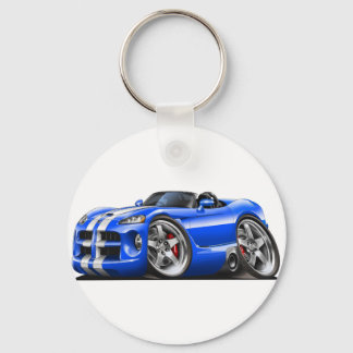Dodge Viper Roadster Blue-White Car Key Ring