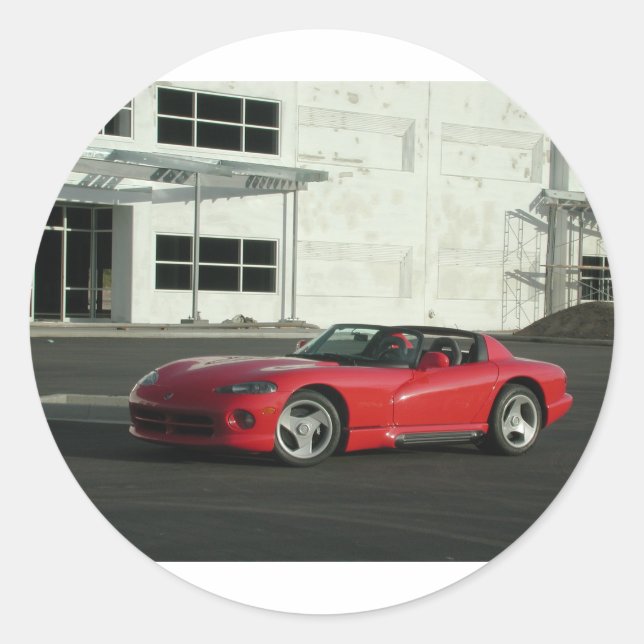 Dodge Viper RT/10 Classic Round Sticker (Front)