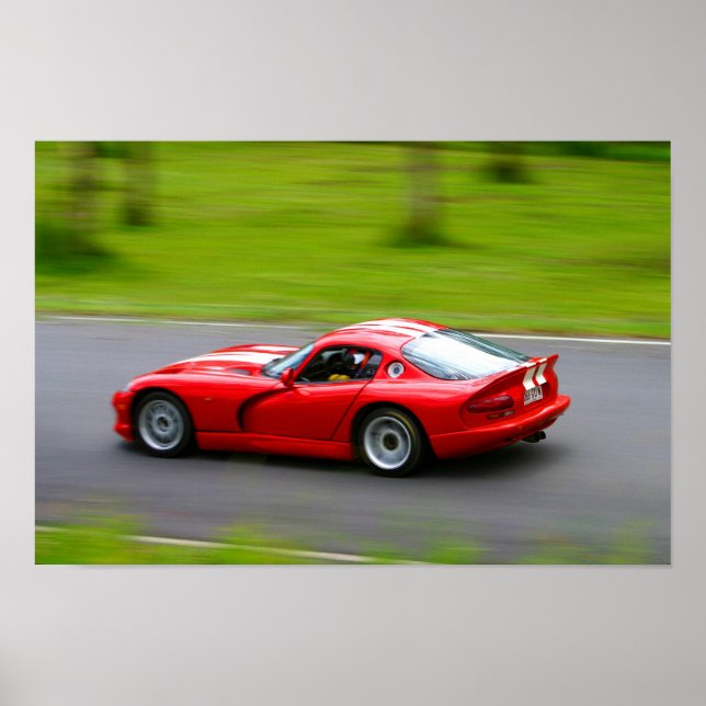 Dodge Viper speeding Poster (Front)