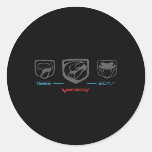 Dodge Viper Timeline Classic Round Sticker