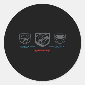 Dodge Viper Timeline Classic Round Sticker