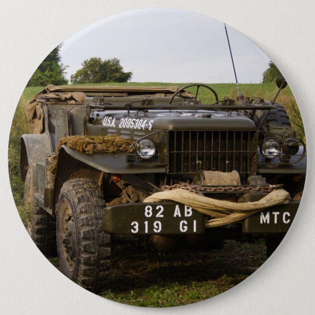 Dodge WC 57 6 Cm Round Badge (Front)