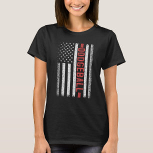 Dodgeball American Flag 4th Of July Cool Player No T-Shirt